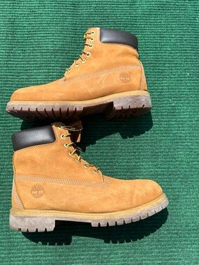 Timberland 6 Inch Premium Waterproof Boot 'Wheat' Nubuck Men’s Size 8.5